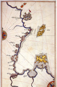 Carte historique de Djerba, par Piri Reis